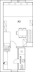 Půdorys ubytování Penzion apartmány Aninka