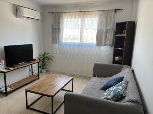 a living room with a couch and a table at Alba II - Departamento 2 ambientes in Posadas