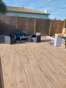 Patio nebo venkovní prostory v ubytování Location en nuitée