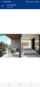 a homepage of a bedroom with a bed and a balcony at GAV Porto Alto Resorts in Ipojuca