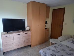 TV a/nebo společenská místnost v ubytování Studio Stomorska with sea view10