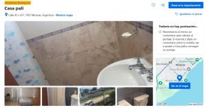 a collage of pictures of a bathroom with a sink at Casa pali in Miramar