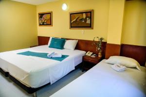 Postel nebo postele na pokoji v ubytování Hotel Monchuelo Spa