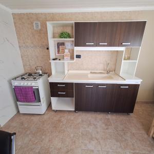 Kuchyň nebo kuchyňský kout v ubytování Hospedaje Calel