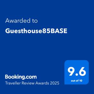 Certificato, attestato, insegna o altro documento esposto da Guesthouse85BASE