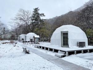 glampark Otaru Hanaemi Hokkaido v zimě