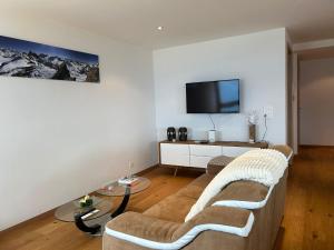 TV a/nebo společenská místnost v ubytování Apartment in Veysonnaz near Ski Lift