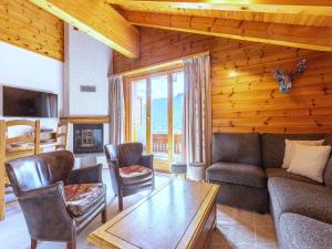 Posezení v ubytování 3-bedroom apartment in Veysonnaz