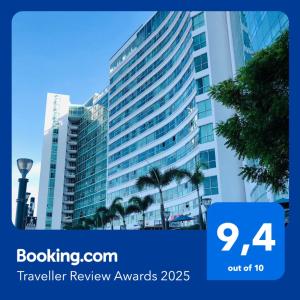 a rendering of a tall building in a city at Apartments Puerto Santa Ana in Guayaquil