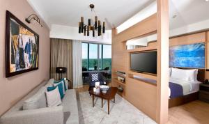 A television and/or entertainment centre at Somerset Maslak Istanbul