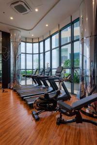 Fitness centrum a/nebo fitness zařízení v ubytování La Privé Apartments TRI-ZEN