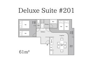 Půdorys ubytování UNPLAN Residence suite