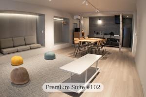Posezení v ubytování UNPLAN Residence suite