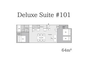 Půdorys ubytování UNPLAN Residence suite
