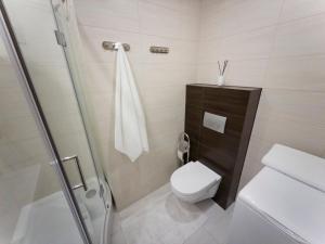 Kúpeľňa v ubytovaní APARTAMENT POD GWIAZDAMI, z dwoma ogródkami i dwoma tarasami