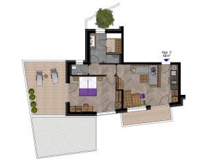 Půdorys ubytování Apartment Rainer - mittendrin