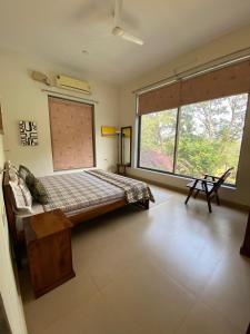 Bodi Villa- Mountain view with pool客房内的一张或多张床位