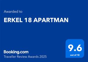 ERKEL 18 APARTMAN tanúsítványa, márkajelzése vagy díja