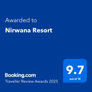 Nirwana Resort tanúsítványa, márkajelzése vagy díja