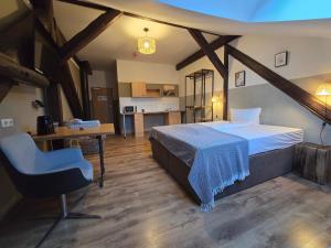 Postel nebo postele na pokoji v ubytování Aparthotel Fairschlafen Minden