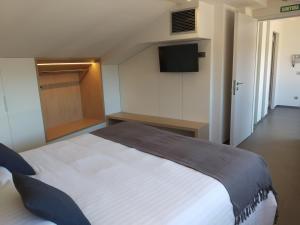 A bed or beds in a room at Hotel Olot Centre