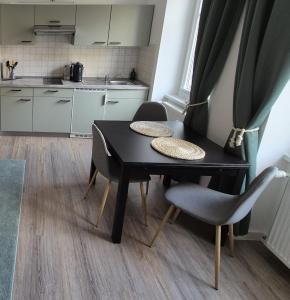 Η κουζίνα ή μικρή κουζίνα στο Gleis16 Apartment zum Wohlfühlen