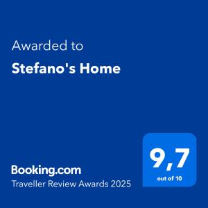 a blue screen with the text awarded to streenas home at Stefano's Home in Potokáki
