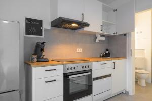 Kuchyň nebo kuchyňský kout v ubytování EasyOne Apartments