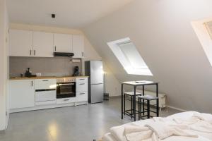 Kuchyň nebo kuchyňský kout v ubytování EasyOne Apartments