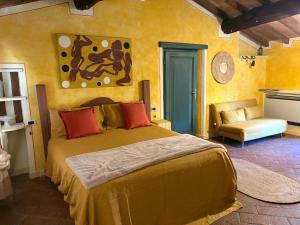 Postel nebo postele na pokoji v ubytování B&B il Fornello a Padernello