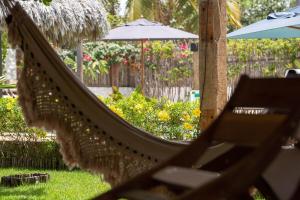 Vila Mani Atins Casa com Piscina外面的花园