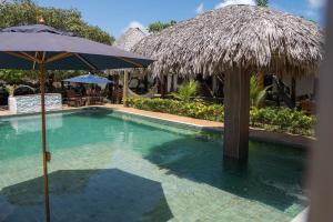 Vila Mani Atins Casa com Piscina内部或周边的泳池