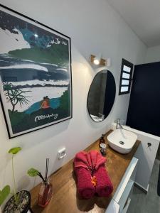 Koupelna v ubytování Appartement «Le Ti songe» + 4 fotografie