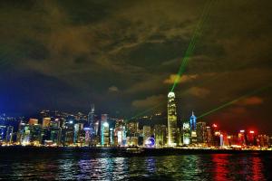 Vista general de Hong Kong o vistes de la ciutat des de l'hostal o pensió