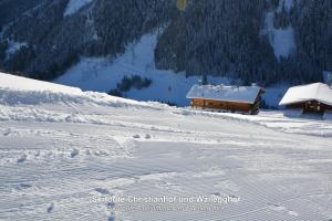 Obiekt Ski In-Ski Out - Gästehäuser Saalbach-Hinterglemm - Wallegghof Christianhof zimą