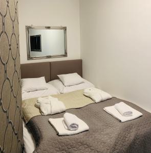 Posteľ alebo postele v izbe v ubytovaní Spa Residence Carbona Hévíz Apartments KAKADU 203 B