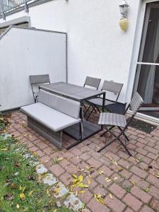 Posezení v ubytování Nah am Bodden gelegene Oase