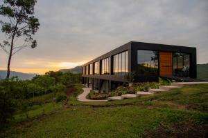 a modern house on top of a hill at Montefuego - Wellness Villa in Samaipata