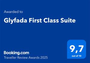 Certifikat, nagrada, znak ali drug dokument, ki je prikazan v nastanitvi Glyfada First Class Suite