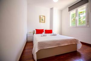 Łóżko lub łóżka w pokoju w obiekcie Villa Cañada torremolinos