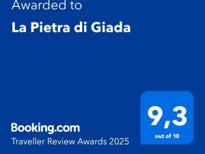 Certifikát, ocenenie alebo iný dokument vystavený v ubytovaní La Pietra di Giada