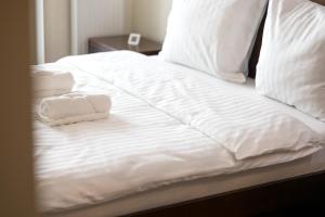 Postel nebo postele na pokoji v ubytování Gaverskyi Apartment FREE PARKING nad Odrą