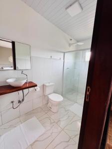 Phòng tắm tại Pousada Ecológica Rancho do Sena