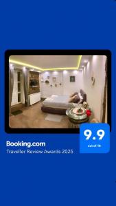 a video of a room with a bed in a room at Apartman Nina BANOVO BRDO in Belgrade