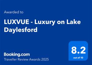 Certifikát, hodnocení, plakát nebo jiný dokument vystavený v ubytování Romantic Lakefront Luxury - Spa Bath, Fireplace, King Bed