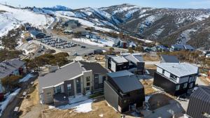 an aerial view of a small town in the snow at Burramungee - 5 Bedroom Chalet in Mount Hotham