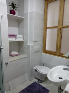 Koupelna v ubytování Apartments Mila