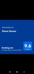 Certifikát, hodnocení, plakát nebo jiný dokument vystavený v ubytování Stone House
