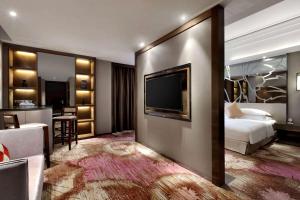 TV a/nebo společenská místnost v ubytování Ramada Foshan Hotel