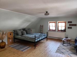 オルバーンハウにあるFerienhaus "De Sieme"のベッドルーム1室(ベッド1台付)